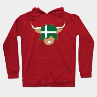 Isle of Barra flag shirt scottish highland cow Hoodie